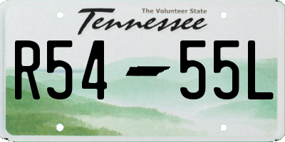 TN license plate R5455L