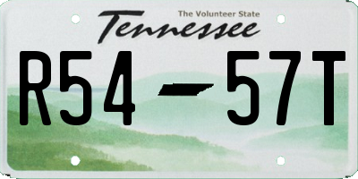 TN license plate R5457T