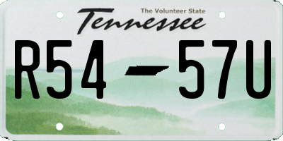 TN license plate R5457U