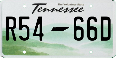 TN license plate R5466D