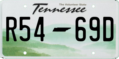 TN license plate R5469D