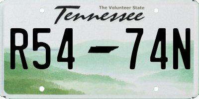 TN license plate R5474N
