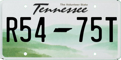 TN license plate R5475T