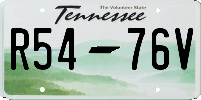 TN license plate R5476V
