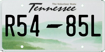 TN license plate R5485L