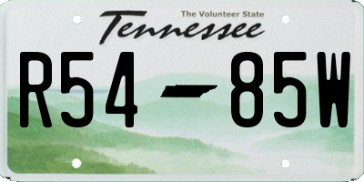 TN license plate R5485W
