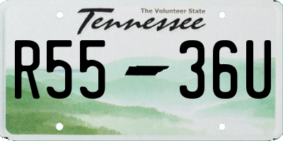 TN license plate R5536U
