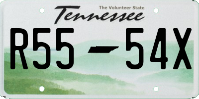 TN license plate R5554X