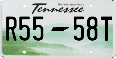 TN license plate R5558T