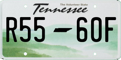 TN license plate R5560F