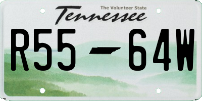 TN license plate R5564W