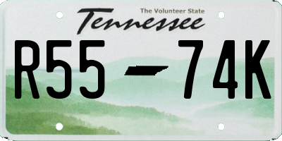 TN license plate R5574K
