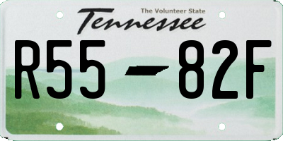 TN license plate R5582F