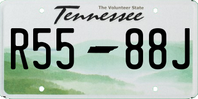 TN license plate R5588J