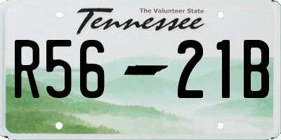 TN license plate R5621B