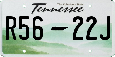 TN license plate R5622J