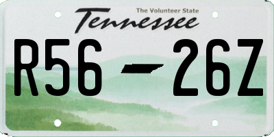 TN license plate R5626Z