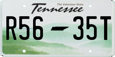 TN license plate R5635T