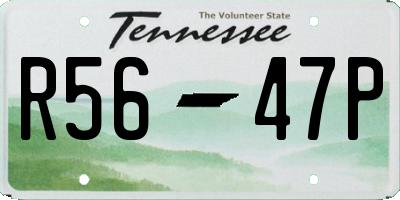 TN license plate R5647P