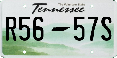 TN license plate R5657S