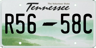 TN license plate R5658C