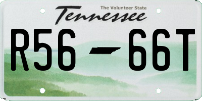 TN license plate R5666T