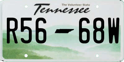 TN license plate R5668W