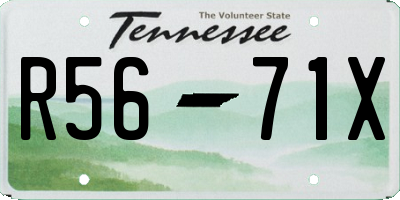 TN license plate R5671X