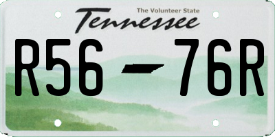 TN license plate R5676R