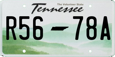 TN license plate R5678A