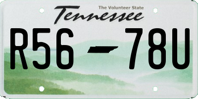 TN license plate R5678U