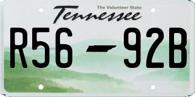 TN license plate R5692B