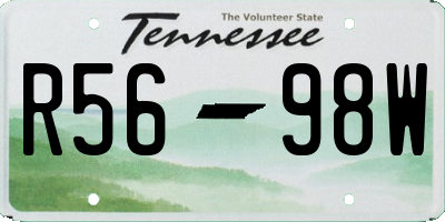 TN license plate R5698W