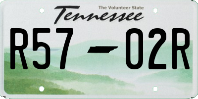 TN license plate R5702R