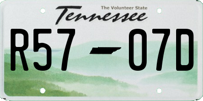 TN license plate R5707D