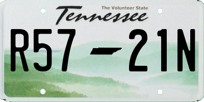 TN license plate R5721N
