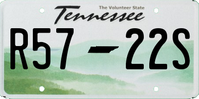 TN license plate R5722S