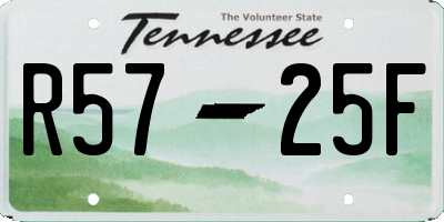 TN license plate R5725F