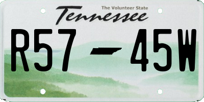 TN license plate R5745W