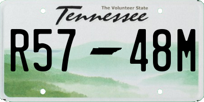 TN license plate R5748M