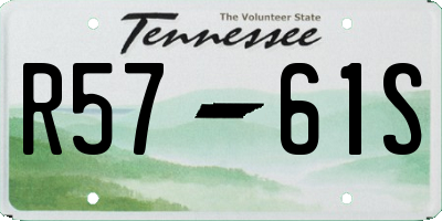 TN license plate R5761S