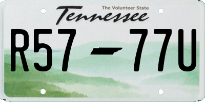 TN license plate R5777U