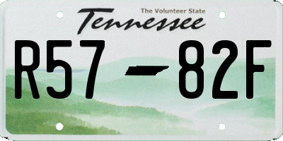 TN license plate R5782F