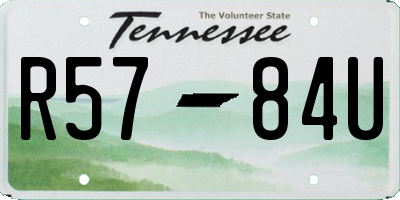 TN license plate R5784U