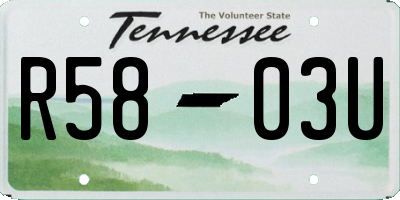 TN license plate R5803U