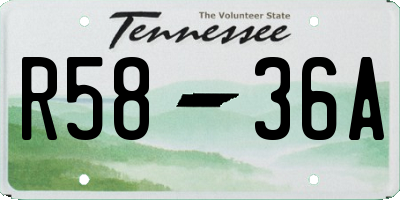 TN license plate R5836A