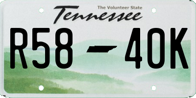 TN license plate R5840K