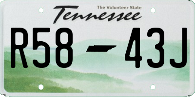 TN license plate R5843J