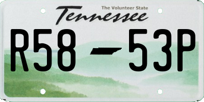 TN license plate R5853P