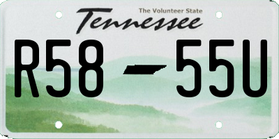 TN license plate R5855U